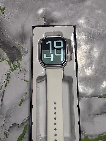 amazfit бишкек: Смарт-часы с большим прямоугольным экраном и белым силиконовым — 5