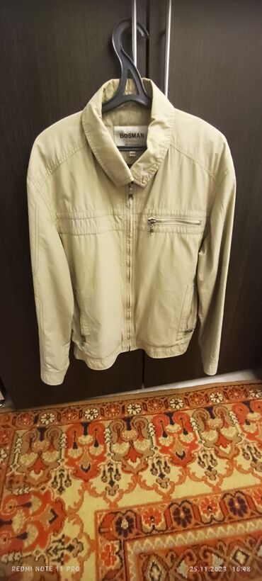 мужская одежда осенняя: Куртка 4XL (EU 48), цвет - Бежевый