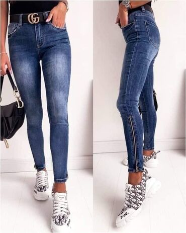 Farmerke: Pamuk, Visok struk, Drugi kroj — 22