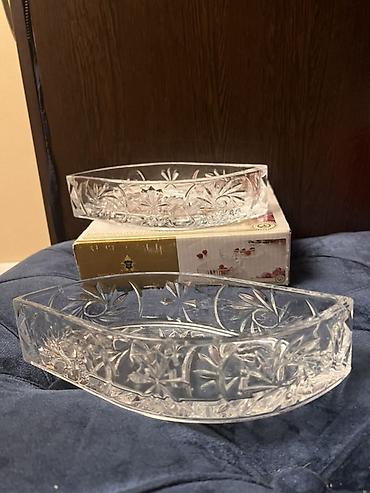 2 ədəd oval salat/qəlyanaltı qabı dəsti. - Material: qalın kənaşenli