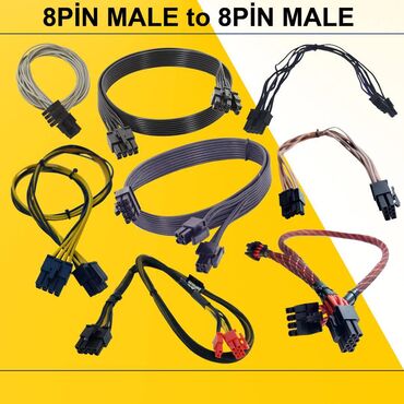 Клавиатуры: Kabellər "8PİN MALE to 8PİN MALE Original” ⭐8pin Male to 8pin (6+2)