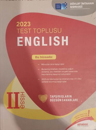 az dili test toplusu 2 ci hisse 2023 pdf: English test toplusu 2023 yeni neşr cox az islenib