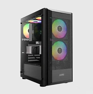 Ostali kompjuterski delovi: PC kućište AURA – midi tower sa ARGB hlađenjem - Prednja strana sa — 1
