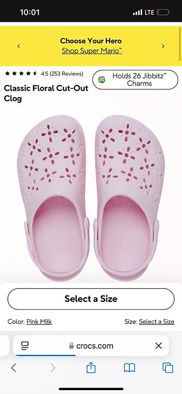 стелька: Сабо, 39, 40, Crocs, Новый, цвет - Розовый — 1
