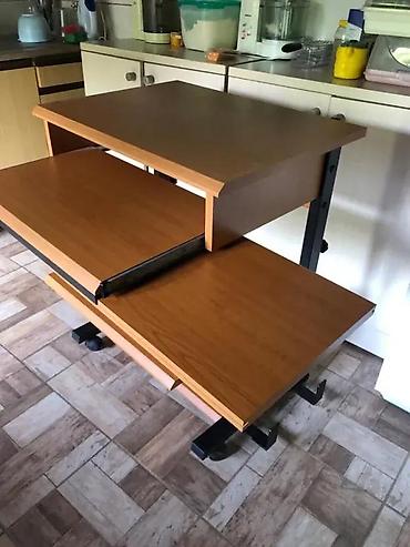 ikea ormari za sobu: Kompaktan računar/štampač sto sa više nivoa i metalnim ramom - — 1