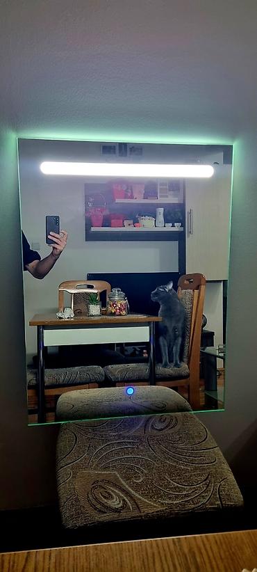 kible za led: LED zidno ogledalo sa osvetljenjem i touch prekidačem - Pravougaono — 2