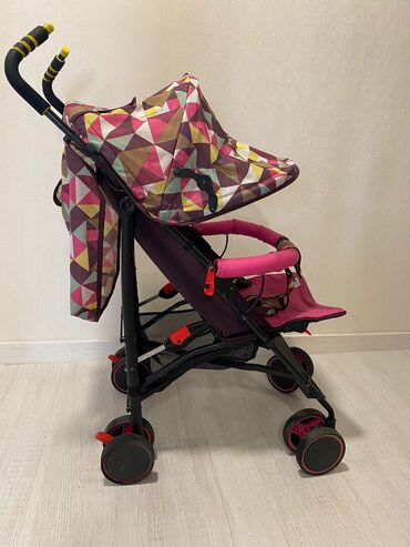 детская летняя коляска трость: Коляска, цвет - Розовый, Б/у