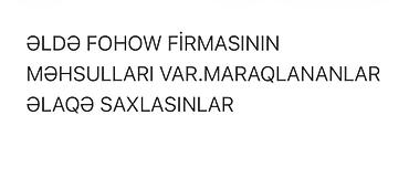Vitaminlər və BAƏ: HƏR BİRİ ENDİRİMDƏDİ FOHOW firmasının məhsulları - FOHOW brendinə — 1