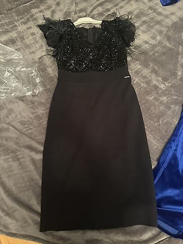 (38-40 razmer)Qara şık kokteyl donu - Rəng: klassik qara - Model