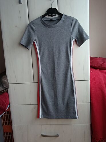 haljine za plažu waikiki: H&M S (EU 36), color - Grey, Other style, Short sleeves