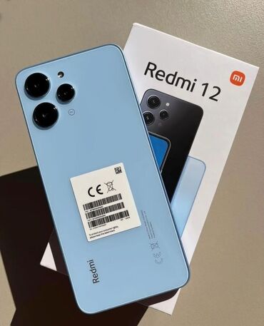 Xiaomi: Xiaomi Redmi 12, 128 ГБ, цвет - Синий, 
 Сенсорный, Отпечаток пальца, Две SIM карты
