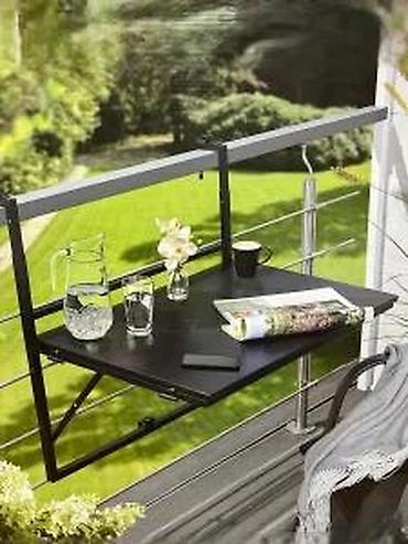 Baštenski nameštaj: Belavi balkon sto sa sušilicom za veš - Multifunkcionalni sklopivi — 10