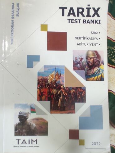 taim kurikulum kitabı qiymeti: Taim Tarix test bankı təzə kimdir yazığı yoxdur