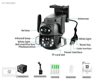 Videomüşahidə: Müşahidə kamerası, təzədir . iki gözlü kamera. yaddaş kartı