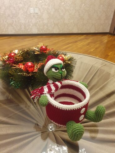 Qələm qabları: Əllə toxunmuş dekorativ qələm/qutucuq – maral fiqurlu Карандашница — 14