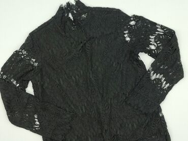 czarne bluzki z aplikacją: KappAhl, Women's blouse, size M