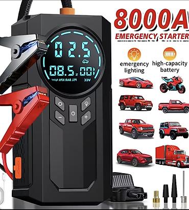 tezyiq: 8000A çoxfunksiyalı avtomobil start-verici və hava kompressoru — 1