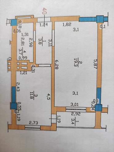 квартира район кирком: 1 комната, 42 м², КНУ 8 этаж, Евроремонт — 8
