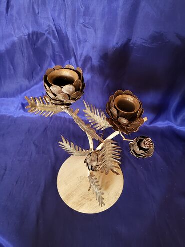 Sveće i svećnjaci: Set svećnjaka, bоја - Zlatna, Novo — 3