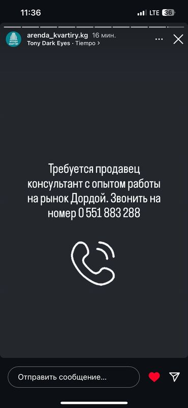 продавец аксессуаров: Сатуучу консультант. Дордой базары