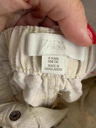 Детская одежда и обувь: ZARA uşaq şalvarı - Brend: ZARA - Ölçü: 4 yaş / 104 sm (etiketdə qeyd — 2