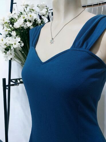 kraljevski plava haljina: XS (EU 34), S (EU 36), M (EU 38), Drugi stil, Na bretele