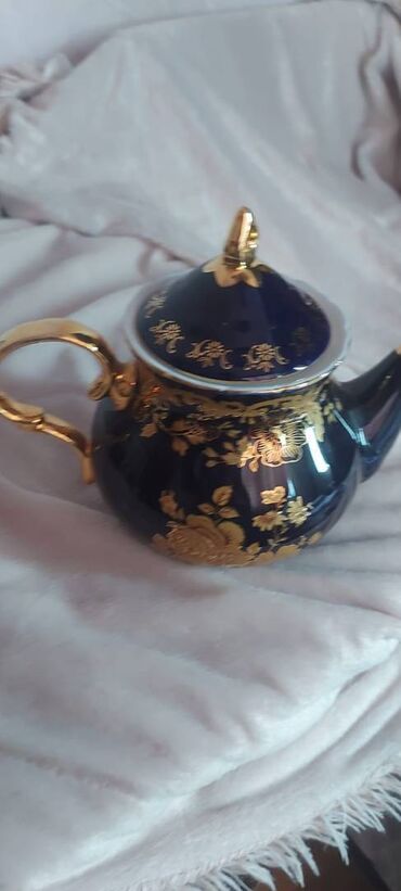 Dəm çaydanları: Yeni, rəng - Göy, Dəm caydanı, Farfor, 1 l, Çexiya — 7