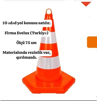 yol nisanlari: Yol konusu satılır. Ölçüsü 75 sm, Türkiyənin EVELUX firmasınındı