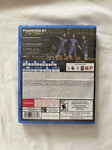 PS4 (Sony Playstation 4): PS4 üçün FIFA 22 oyunu!Her şeyi işlekdir
Giymət-35₼ — 4