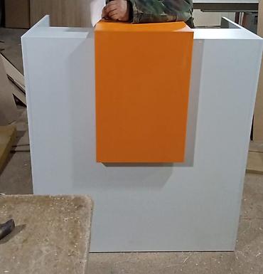 kassa qutusu: Qəbul masası (resepsiyon stendi) - Material: MDF/LDSP əsaslı korpus — 4