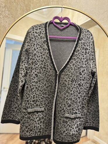 дорогие пуховики женские: Кардиган, Трикотаж, Орто модель, Күз-жаз, Илбирс принт