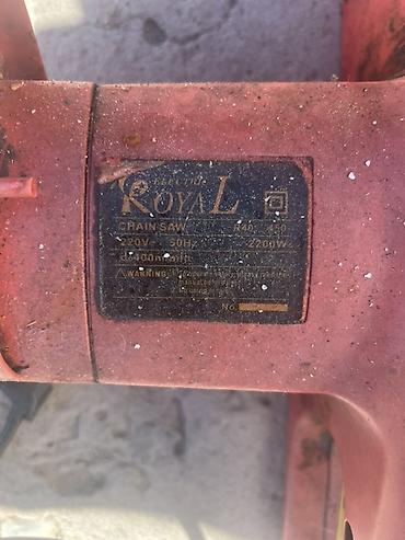 заготовка дров: Электрическая цепная пила Royal Характеристики по шильду: - — 3