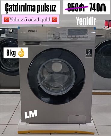 Paltaryuyan maşınlar: Paltaryuyan maşın Samsung, 8 kq, Avtomat, Qurutmasız