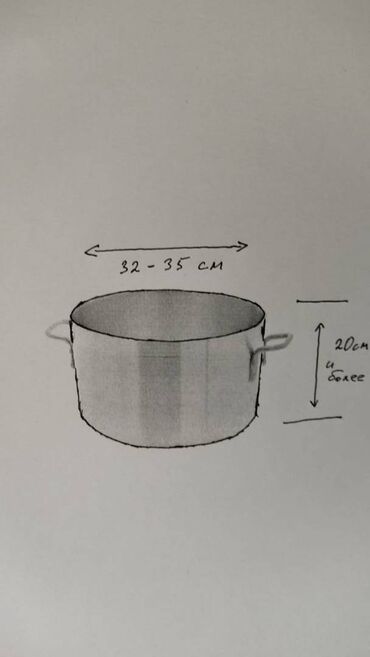 Кастрюли: Куплю (Алам) кастрюлю толстостенную, емкость, бак диаметр 32-35 см