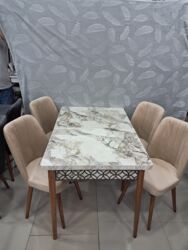 Stullar: Yeni, Açılan, Dördbucaq masa, 4 stul