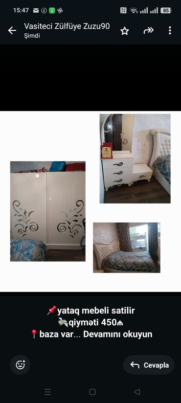 Dolablar: *📌yataq mebeli satilir* *💸qiyməti 450₼* *📍baza var* *🏠ünvan Hövsan