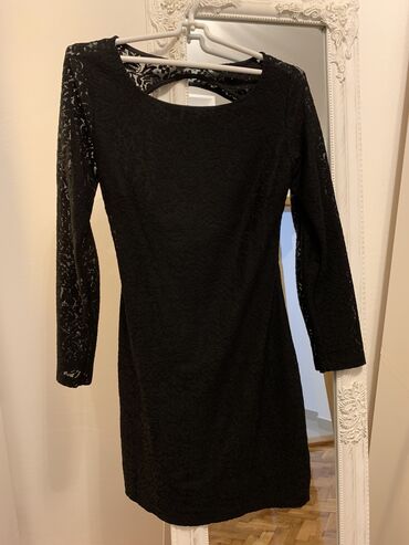 ramena rukavi: Zara S (EU 36), color - Black, Cocktail, Long sleeves