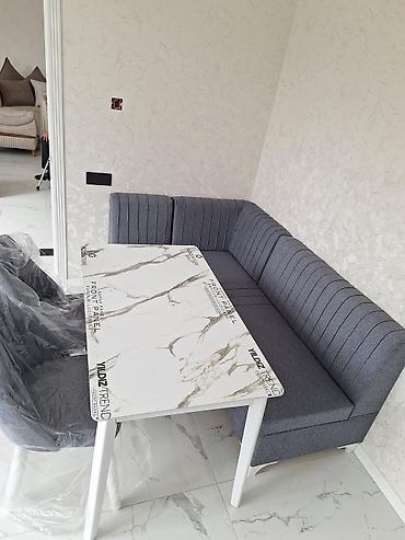 metbex divanlari: Künc divan, Mətbəx üçün, Parça, Bazalı — 8