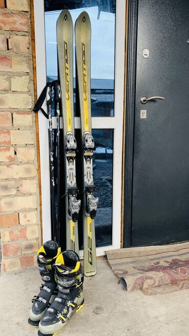 Лыжи: Лыжные ботинки проф Solomon жесткость 120 цена 9000 Лыжи Volkl 168