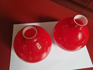 jorgovan sadnice cena: Dve stare širme za lampe od duplog stakla. - Materijal: duplo staklo — 2
