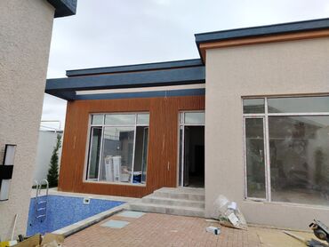 Fasad işləri: Fasad üçün WPC (kompozit ağac) dekorativ lamel və pervaz işləri - — 2