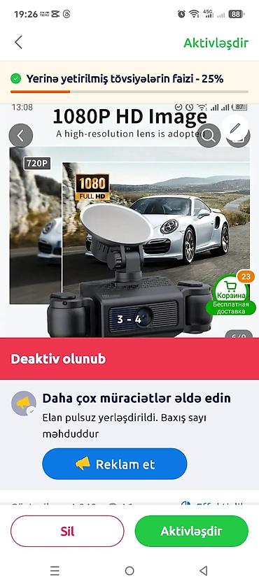 Avtoelektronika: 4 kanallı avtomobil DVR kamera sistemi - Ön/arxa/sol/sağ çəkiliş — 3