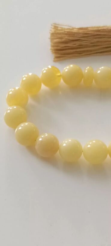 Təsbehlər: Endirim!!! 100% təbii bütöv daş kəhrəba — 23