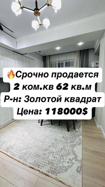 Продажа домов: 2 комнаты, 62 м², Элитка, 9 этаж, Дизайнерский ремонт