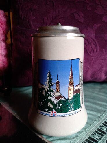 Čaše: Krigla Zinn Nemacka 70te. Krigla bez ostecenja,sve na njoj odsjaj od — 2