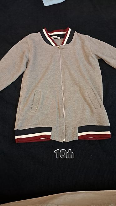 oyuncaq qız üçün: Uşaq üçün boz rəngli fermuarlı sviter/kardiqan - Model: bomber — 2