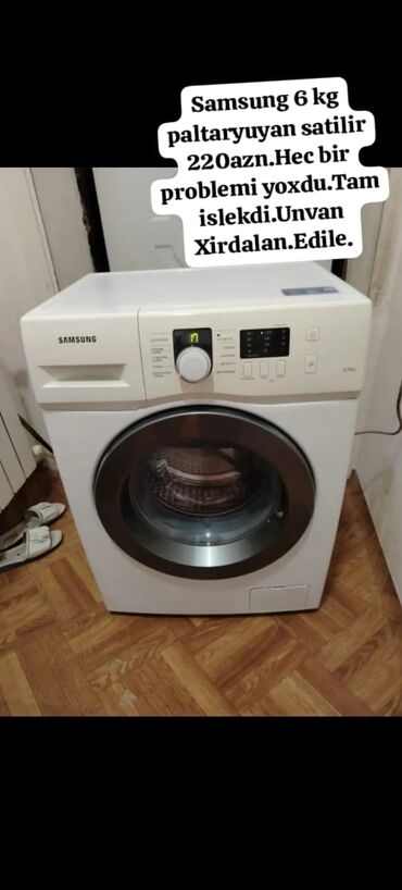 Zərərvericilərə qarşı mübarizə aparatları: Paltaryuyan maşın Samsung, 6 kq, İşlənmiş, Avtomat, Qurutma var, Kredit yoxdur, Ünvandan götürmə