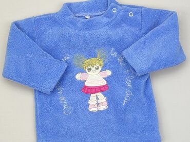 granatowy sweterek dla niemowlaka: Bluza, 0-3 m, stan - Zadowalający