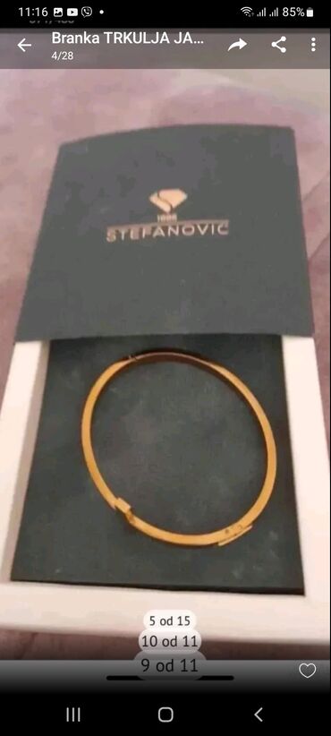 miu miu naocare za vid: Čvrsta narukvica, Materijal: Zlato