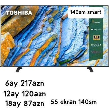 Televizorlar: Yeni Televizor Toshiba Led 55" 4K (3840x2160), Pulsuz çatdırılma
